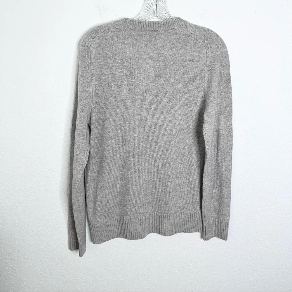 J. Crew Sweater Men Small Sweatshirt Wool Gray Pullover Preppy Crewneck Button E
